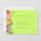 Tropische Hochzeit RSVP/Fügen Sie Ihren Hintergrun RSVP Karte (Rückseite)