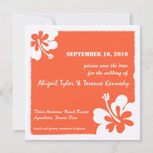 Tropische Hochzeit - Save the Date (Vorderseite)