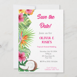 TROPISCHE HOCHZEIT - SAVE THE DATE KARTE