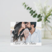 Tropische Hochzeit Speichern Sie die Datumskarte Ankündigungspostkarte (Stehend Vorderseite)