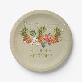 Tropische Hochzeit von Ananas Pappteller