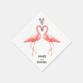 Tropische Hochzeit von Flamingos Serviette (Ecke)