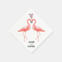 Tropische Hochzeit von Flamingos