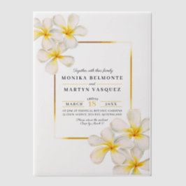 Tropische Hochzeit von Frangipani Pergament Einladungen