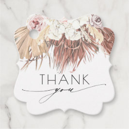 Tropische Hochzeit von getrockneten Palmen Geschenkanhänger