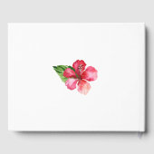 Tropische Hochzeit von Rotem Hibiskus Gästebuch (Rückseite)