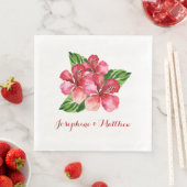 Tropische Hochzeit von Rotem Hibiskus Serviette (Beispiel)