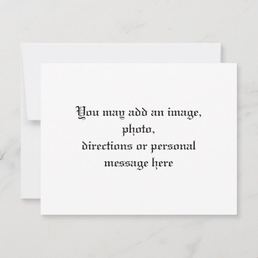 Tropische Hochzeiten oder Party Einladung (Rückseite)