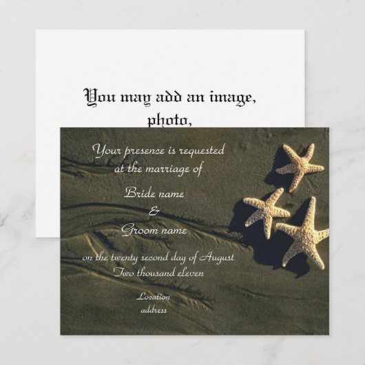 Tropische Hochzeiten oder Party Einladung (Vorne/Hinten)