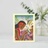 Tropische Hochzeiten retten das Datum Luaus Ankünd Einladung (Stehend Vorderseite)