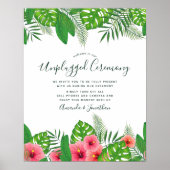 Tropische Hochzeitfeier Wasserfarbe Poster (Vorne)