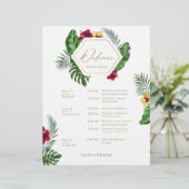 Tropische Hochzeitkarte (Stehend Vorderseite)