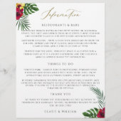 Tropische Hochzeitkarte (Rückseite)