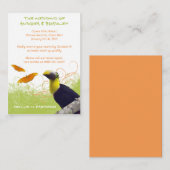 Tropische Hochzeitreisekarte Begleitkarte (Vorne/Hinten)