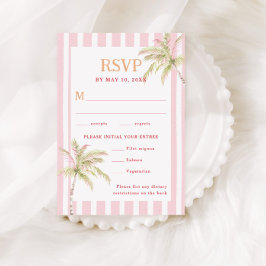 Tropische Hochzeits-RSVP im Urlaubsort RSVP Karte