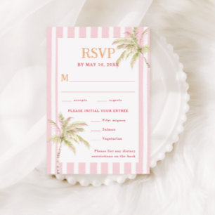 Tropische Hochzeits-RSVP im Urlaubsort RSVP Karte