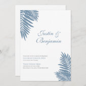 Tropische Hochzeitseinladung von Blaupalme 5 x 7 Einladung (Vorne/Hinten)