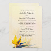 Tropische Hochzeitseinladung zum Paradies Einladung (Vorne/Hinten)