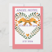 Tropische Hochzeitsfeier Einladung (Rückseite)