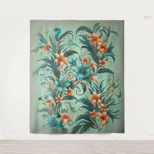 Tropische Hochzeitsfeier Wandteppich (Vorderseite)