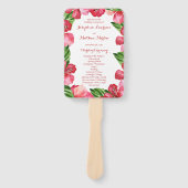 Tropische Hochzeitsfeierprogramme des Roten Hibisk Fächer (Vorderseite)