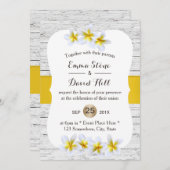 Tropische Hochzeitshawaiianische Plumeria-Blume Ho Einladung (Vorne/Hinten)