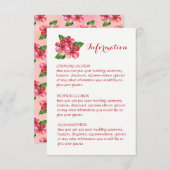 Tropische Hochzeitsinformationskarten des Roten Hi Begleitkarte (Vorne/Hinten)
