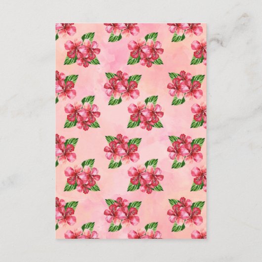 Tropische Hochzeitsinformationskarten des Roten Hi Begleitkarte (Rückseite)