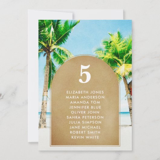 Tropische Hochzeitskarten für Hochzeiten (Rückseite)