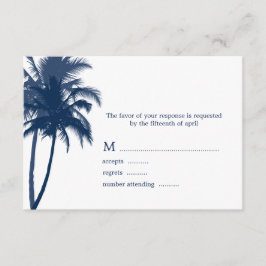 Tropische Hochzeitskarten mit Palm Trees RSVP Karte