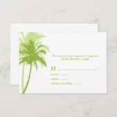 Tropische Hochzeitskarten mit Palm Trees RSVP Karte (Vorne/Hinten)