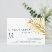 Tropische Hochzeitsnacht RSVP Karte (Stehend Vorderseite)