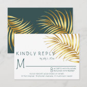 Tropische Hochzeitsnacht RSVP Karte (Vorne/Hinten)