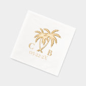 Tropische Hochzeitspalmen - Erste Schritte und Dat Servietten Mit Folie (Links)