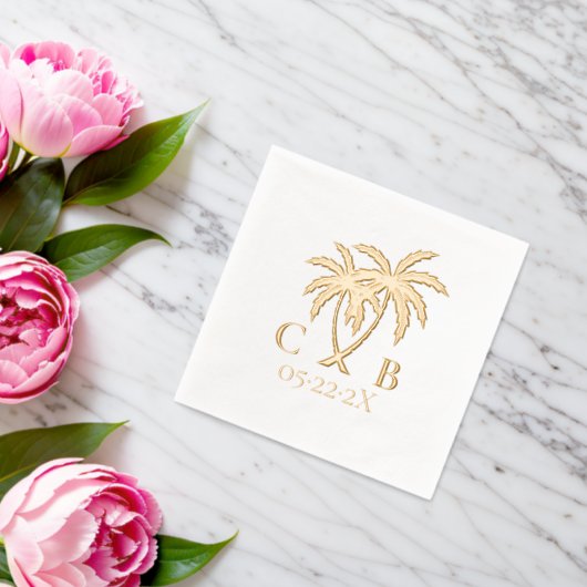 Tropische Hochzeitspalmen - Erste Schritte und Dat Servietten Mit Folie (Insitu (Hochzeit))