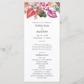 Tropische Hochzeitsprogramme Programm (Vorderseite)