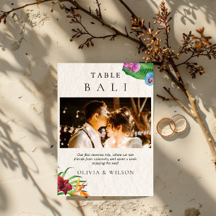 Tropische Hochzeitsstimmung im Wasser - Foto Tisch Einladung
