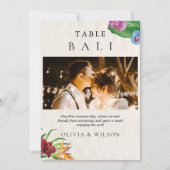 Tropische Hochzeitsstimmung im Wasser - Foto Tisch Einladung (Vorderseite)