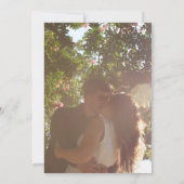 Tropische Hochzeitsszenarien mit Knotted Palm Tree Einladung (Rückseite)