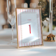 Tropische Hochzeitstafelnummer am Zielort 