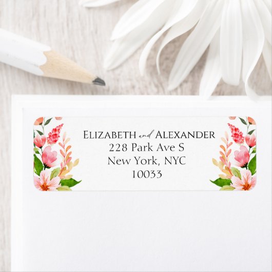 Tropische Hochzeitungs-Rücksendeadresse (Insitu)