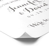 Tropische Hochzeitwillkommene Zeichenwerbung Poste Poster (Ecke)