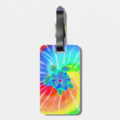 Tropische Honu Schildkröte und Hibiskus Gepäckanhänger (Rückseite vertikal)