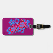 Tropische Honu Schildkröten und Hibiskus-Blumen Gepäckanhänger (Vorderseite horizontal)