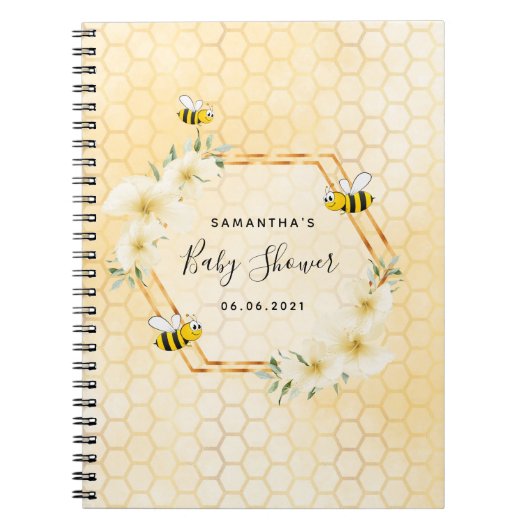 Tropische Hummelflora Babydusche Notizblock (Vorderseite)
