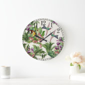 Tropische Hummingbird Orchid Blume Wall Clock Große Wanduhr (Zuhause)