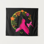 Tropische Hummingbirds farbig Wandteppich (Vorderseite (Horizontal))