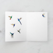 Tropische Hummingbirds-Karte Karte (Innenseite)