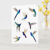 Tropische Hummingbirds-Karte Karte (Gelbe Blume)