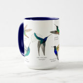 Tropische Hummingvögel Zwei-Tone-Kaffee-Tasse Tasse (Vorderseite Links)